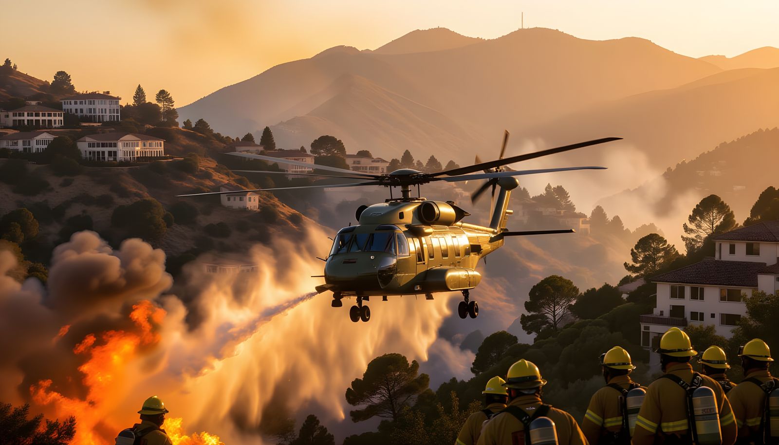 Helicopter Firefighting in the Pacific Palisades  by @Gary Murakami