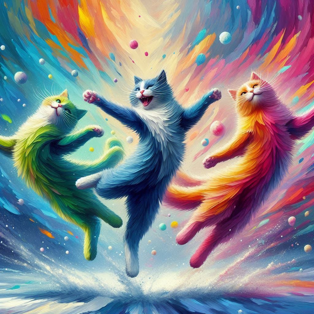 Dancing cats