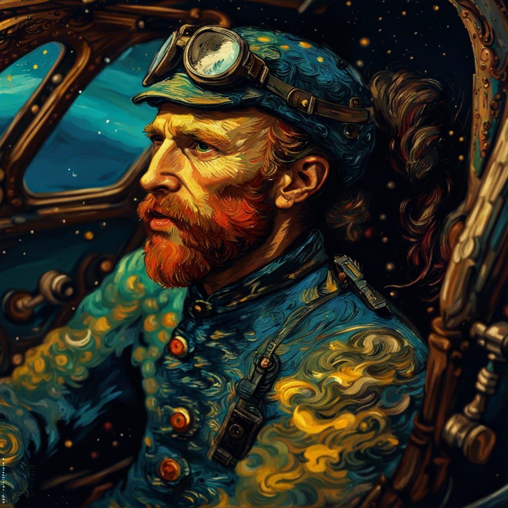 Vincent van Gogh as a pilot 👨‍✈️  by @Navneet