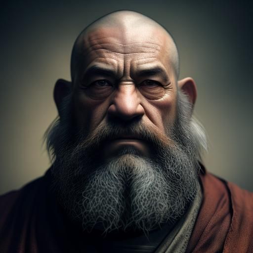 Grizzled Dwarf Monk