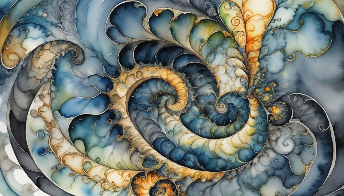 Fractal
Mandelbrot
a Fibonacci spiral
Watercolor