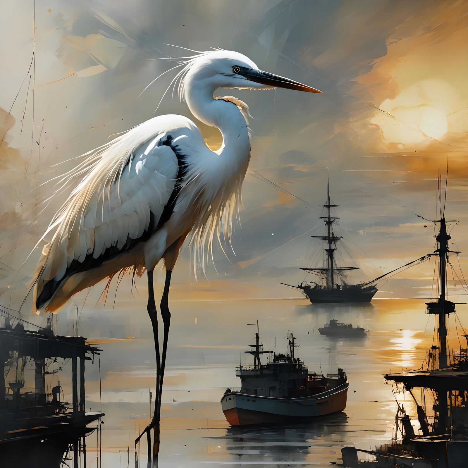 Egret regret  by @APOLLO