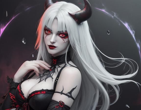 variate every word in prompt devilish seductress and familiar *polish image on final render *compare and pass through en...