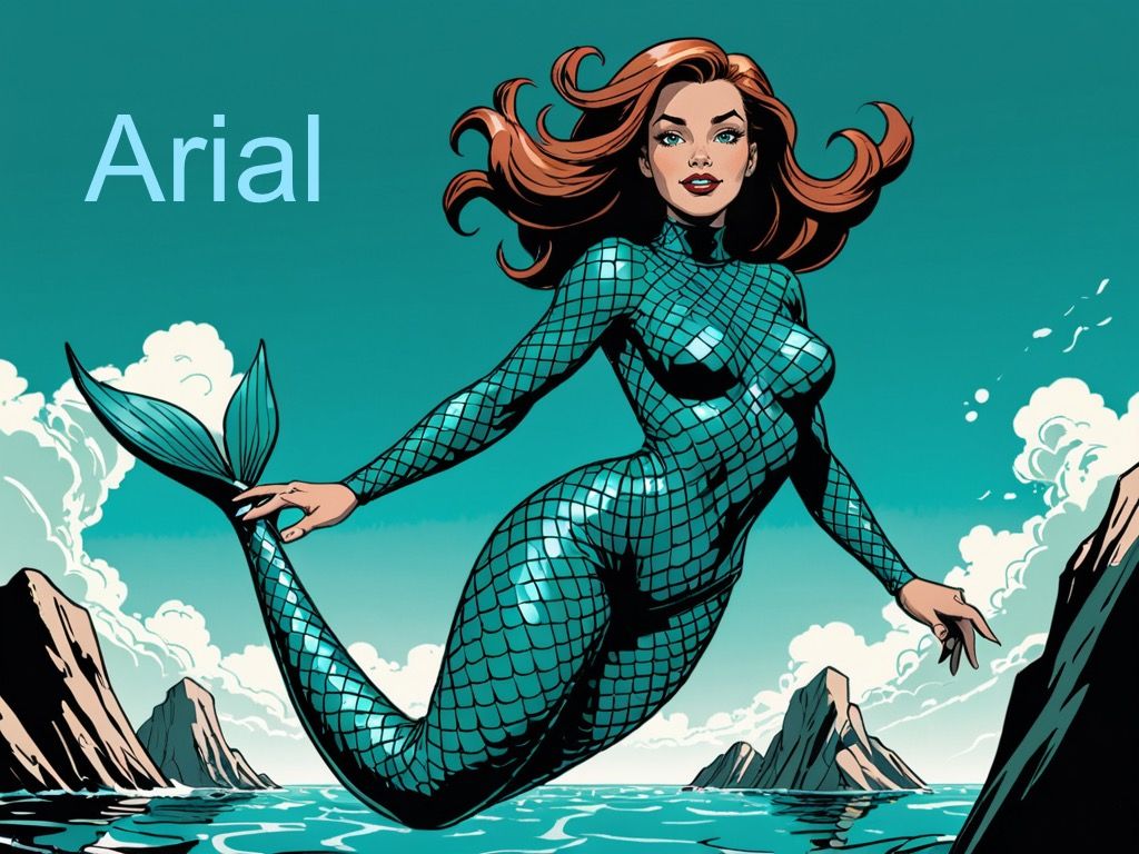 Arial - official font under the sea