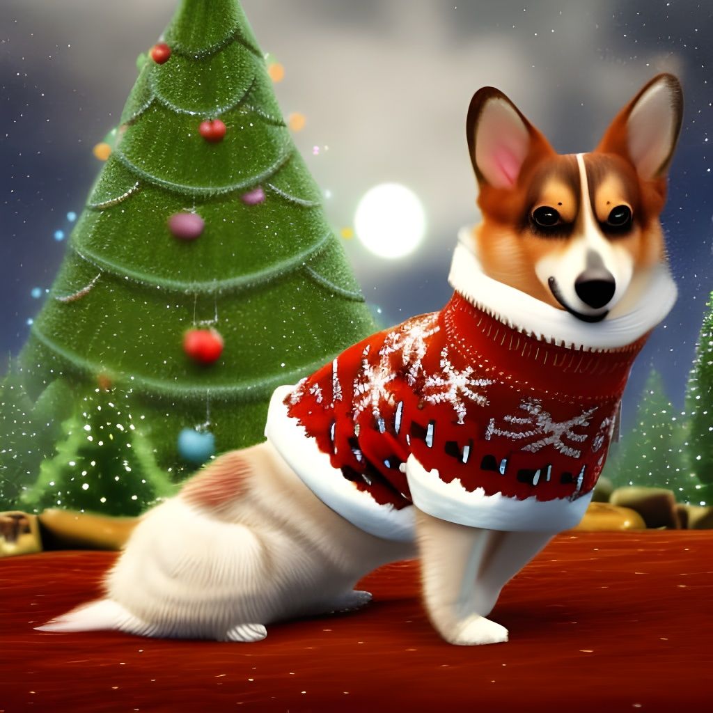 Ugly Sweater Corgi