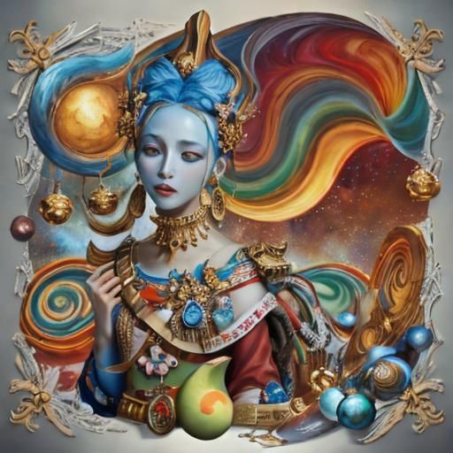Whimsical dreamy Anthropomorphic Venus Hybrid Humanoid Venus...