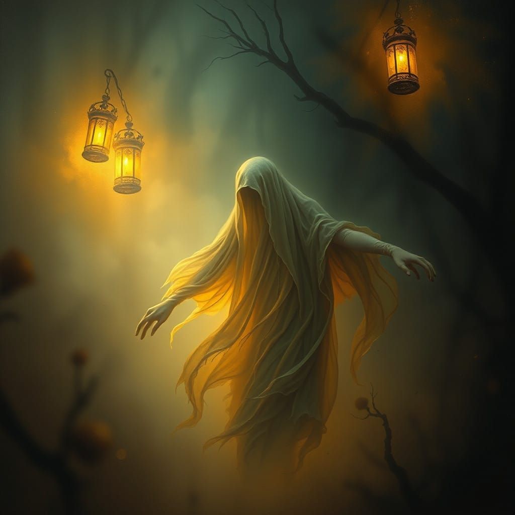 Ethereal Ominous Scene in Dark, Muted Colors