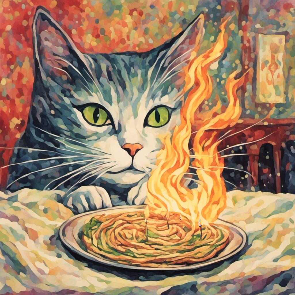  <lora:CSS:1.0> with the fire from the fireworks up above me