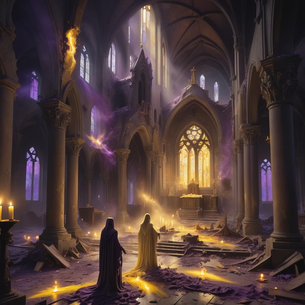 Spectral spirits in a haunted church