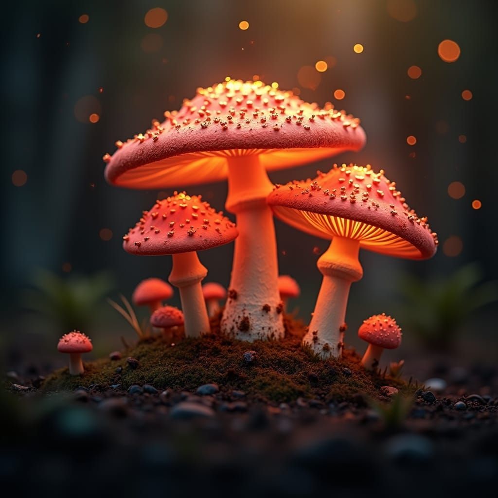 logo for the Country of Bad Mushrooms ; Center. Hyperdetaile...