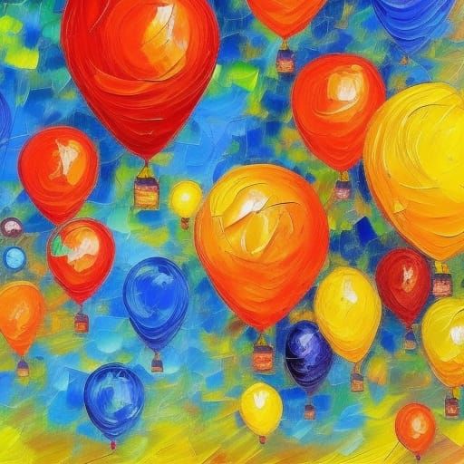 Balloons - AI Generated Artwork - NightCafe Creator