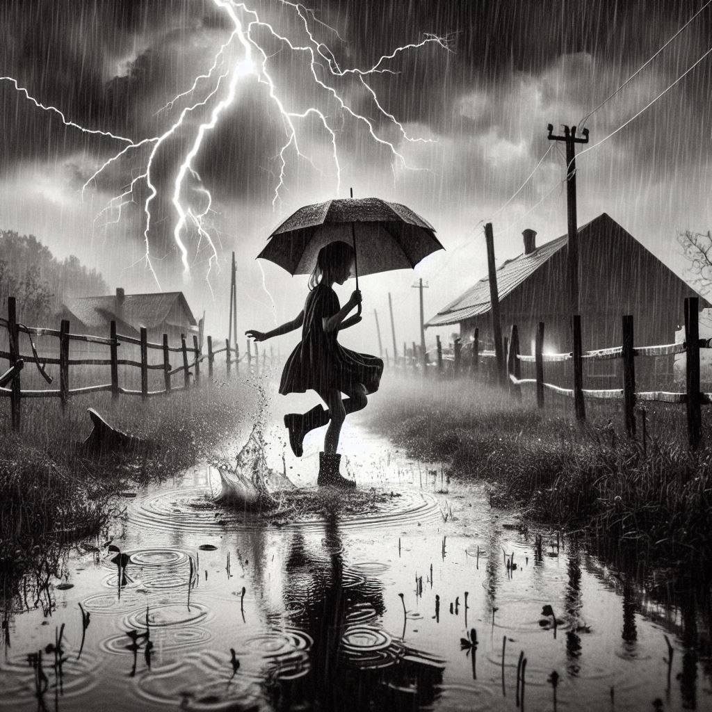 Puddle Splashing In A Thunder Storm (May Art Jam )