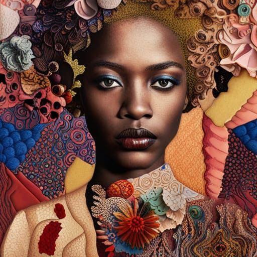 Fabric Collage  by @Leeftail_Art