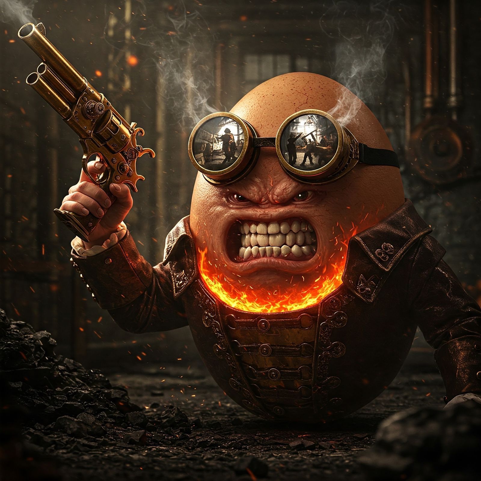Steampunk angry egg