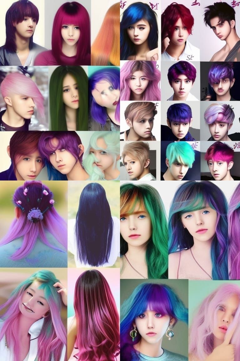Look at all these hair colors
