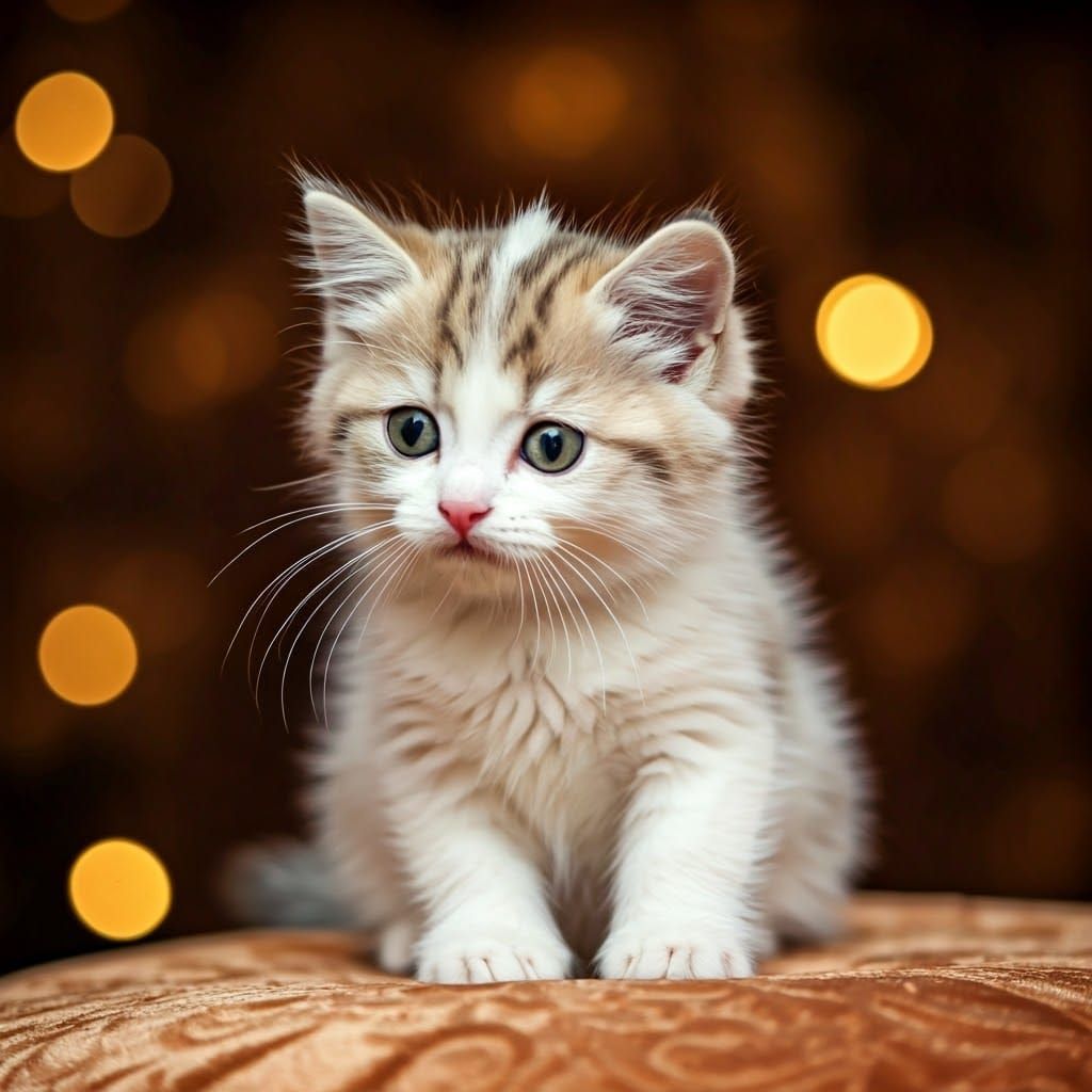 Petit chat blanc et taches beige  by @Jobriherya