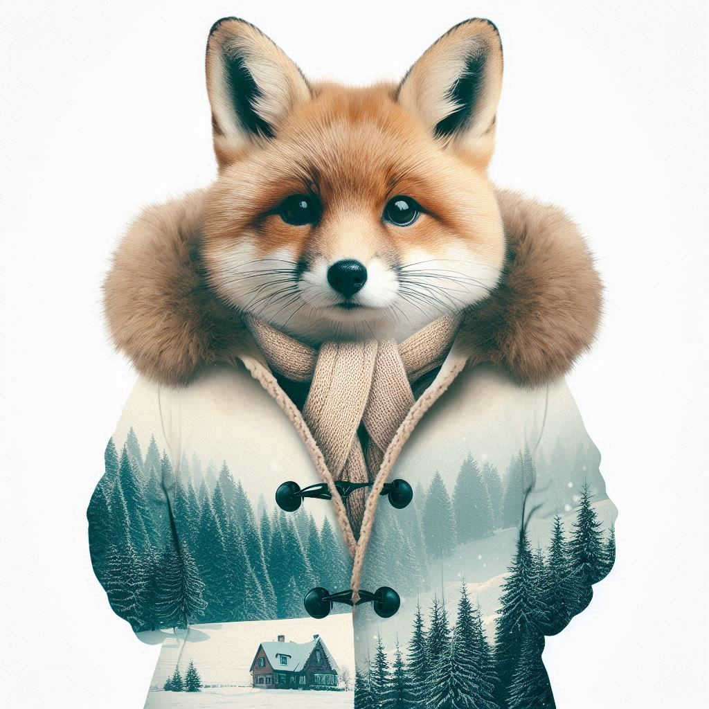 double exposure beautiful fantasy DALL-E 3 portrait landscape..