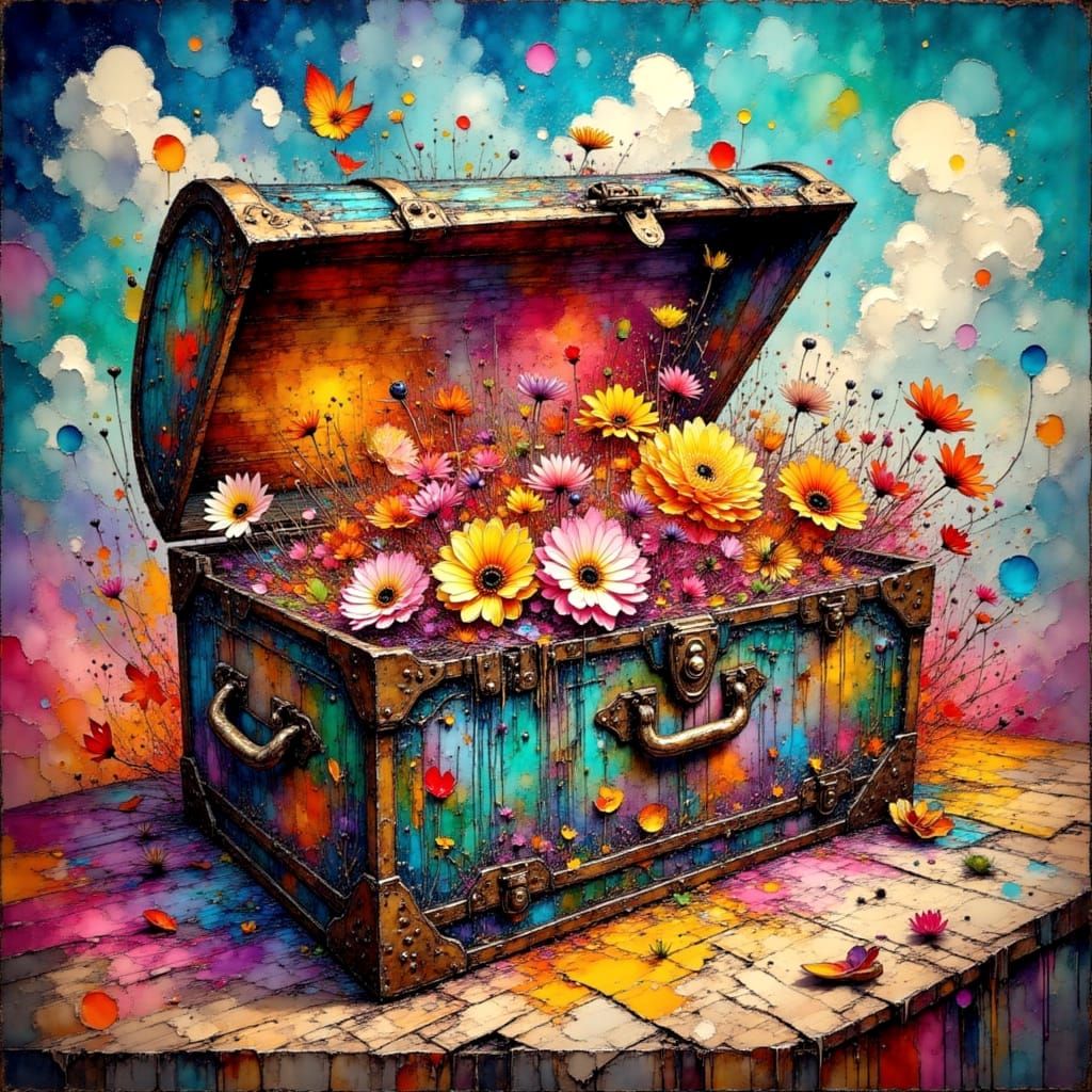 Magical Chest of Colorful Surprises  by @NectarinePie