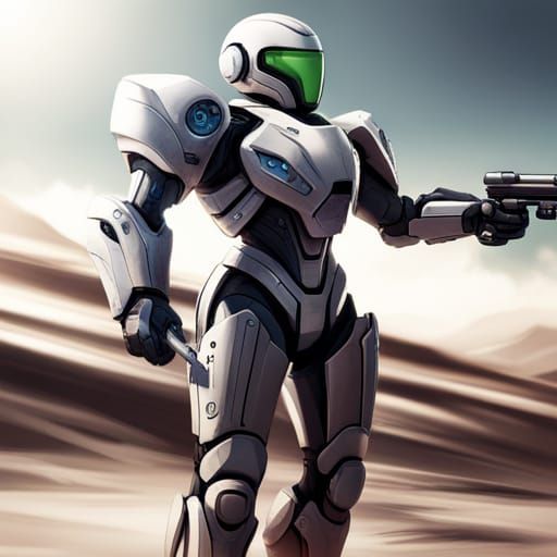 futuristic killer heavy armor robot ww3 looking at camera,gr...