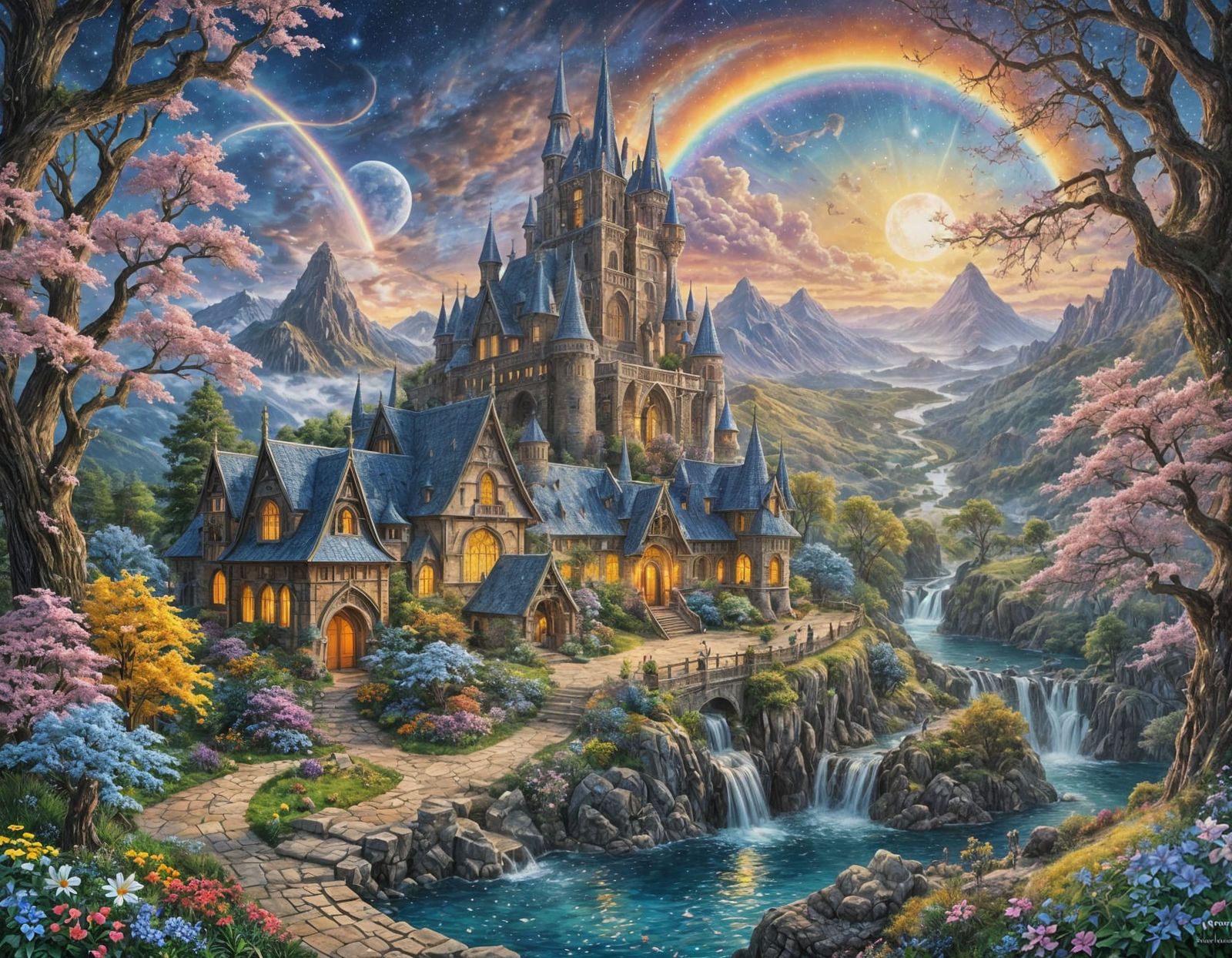 Magical Castle In The Mountains.