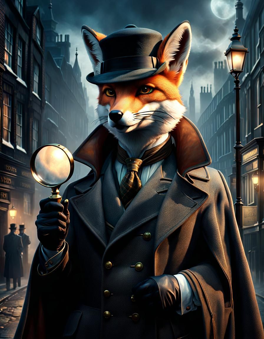 Sherlock fox  by @Roswarcus