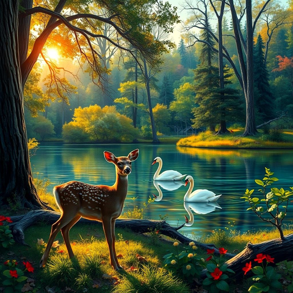 The Little Fawn’s Awe  by @Finnish Cat Lady