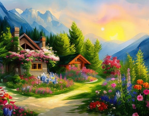 Chalets in the mountains