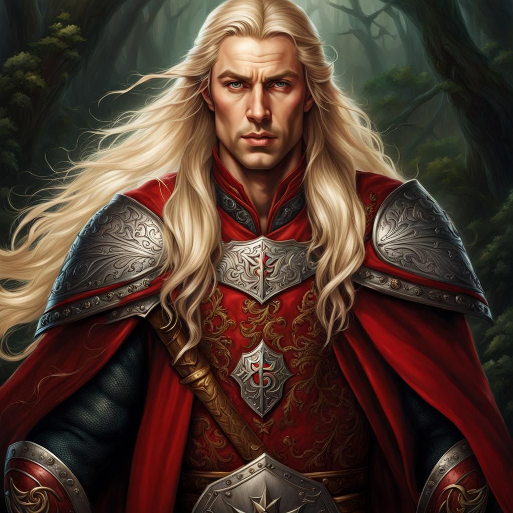 Hyperrealistic portrait of a Elven warrior, with long blond ...