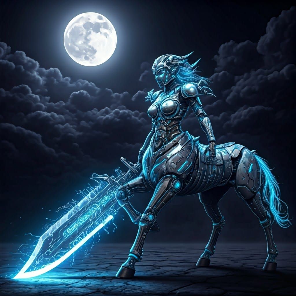 Mecha Centaur Warrior  by @MrTroll