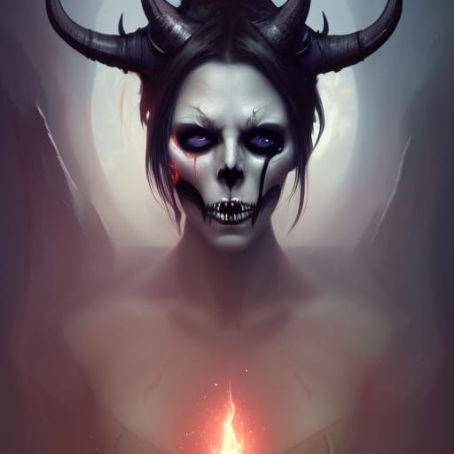 Horned woman