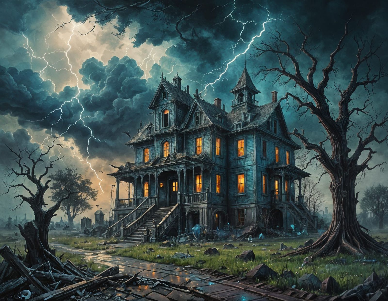 Haunted House   by @1cheesepuff