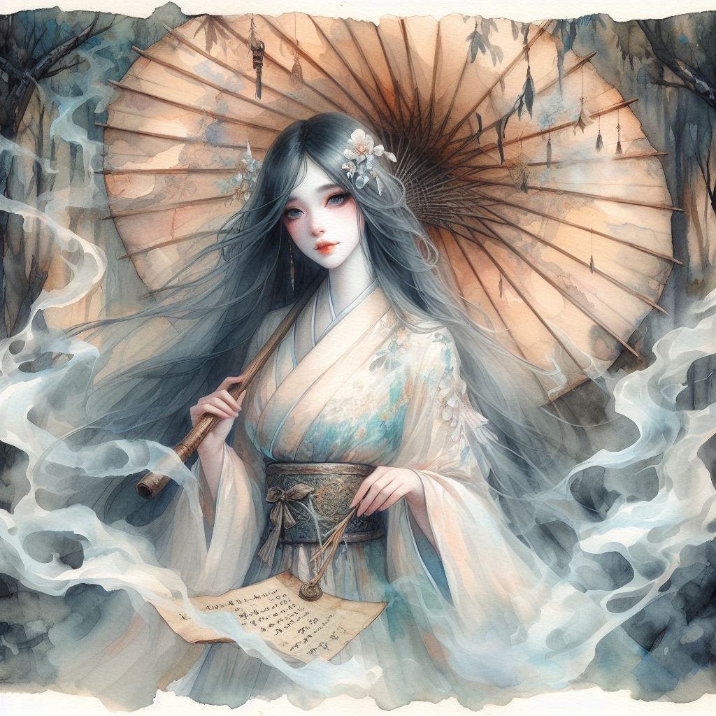 Oriental female ghost by DALL-E 3 - 3