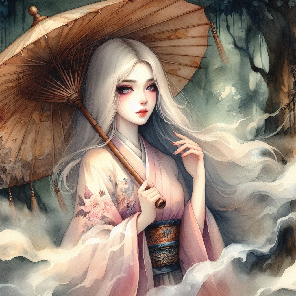 Oriental female ghost by DALL-E 3 - 2
