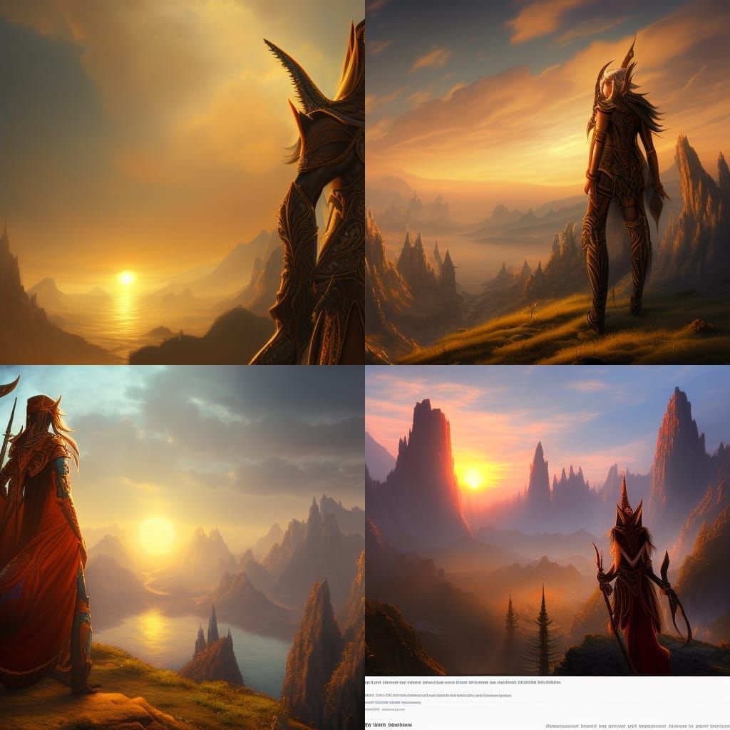 staring at an Elven sunset