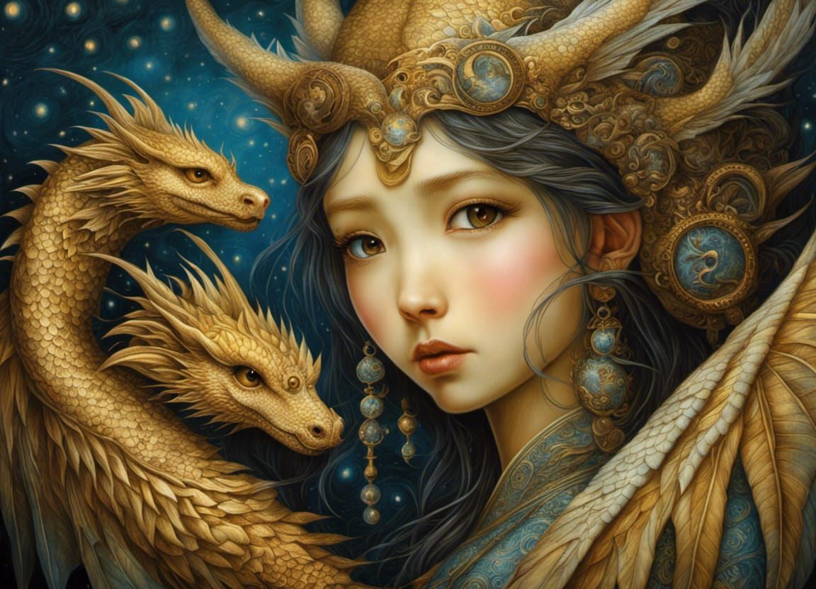 Dragon Girl - AI Generated Artwork - NightCafe Creator