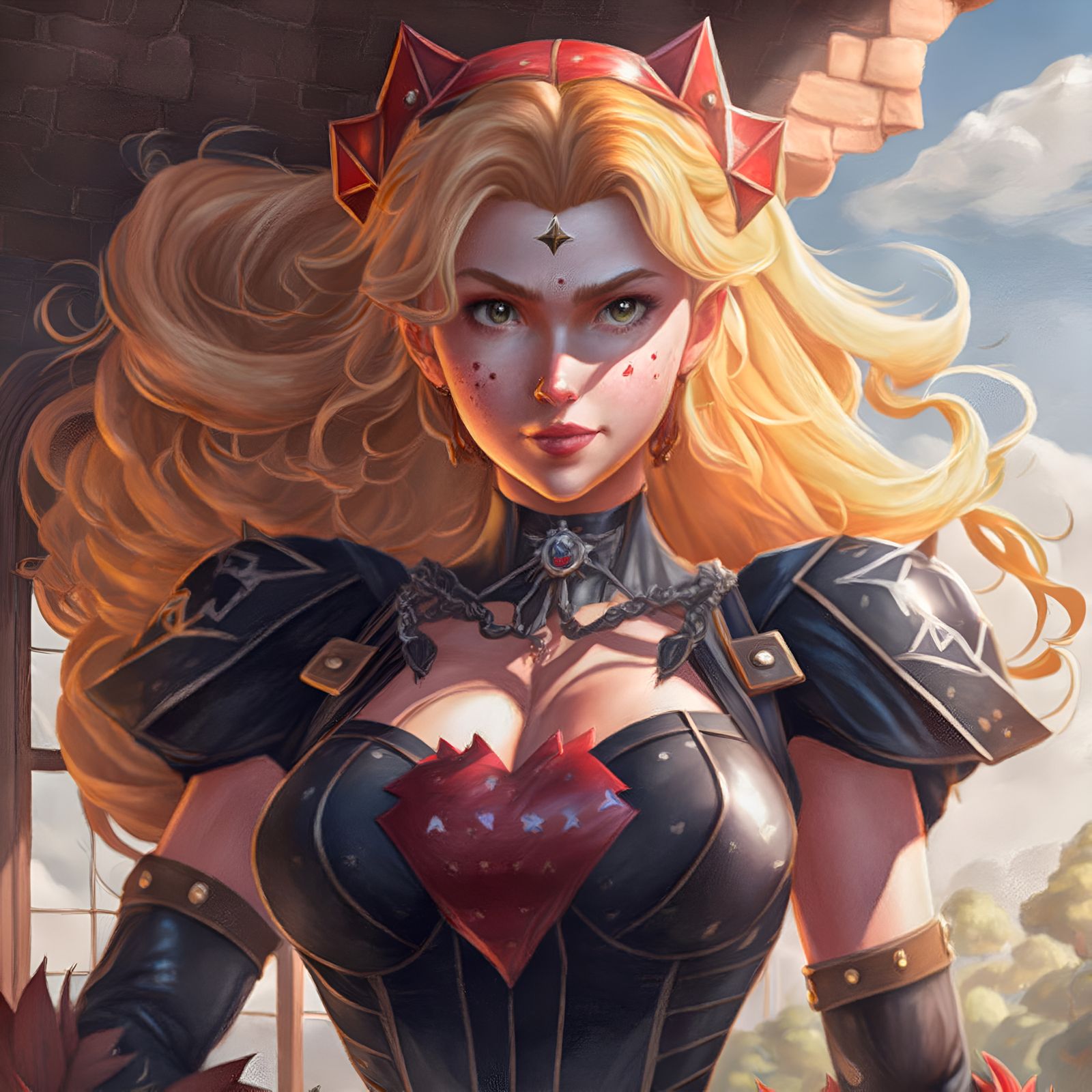 Midjourney v4: Peach Widow Returns