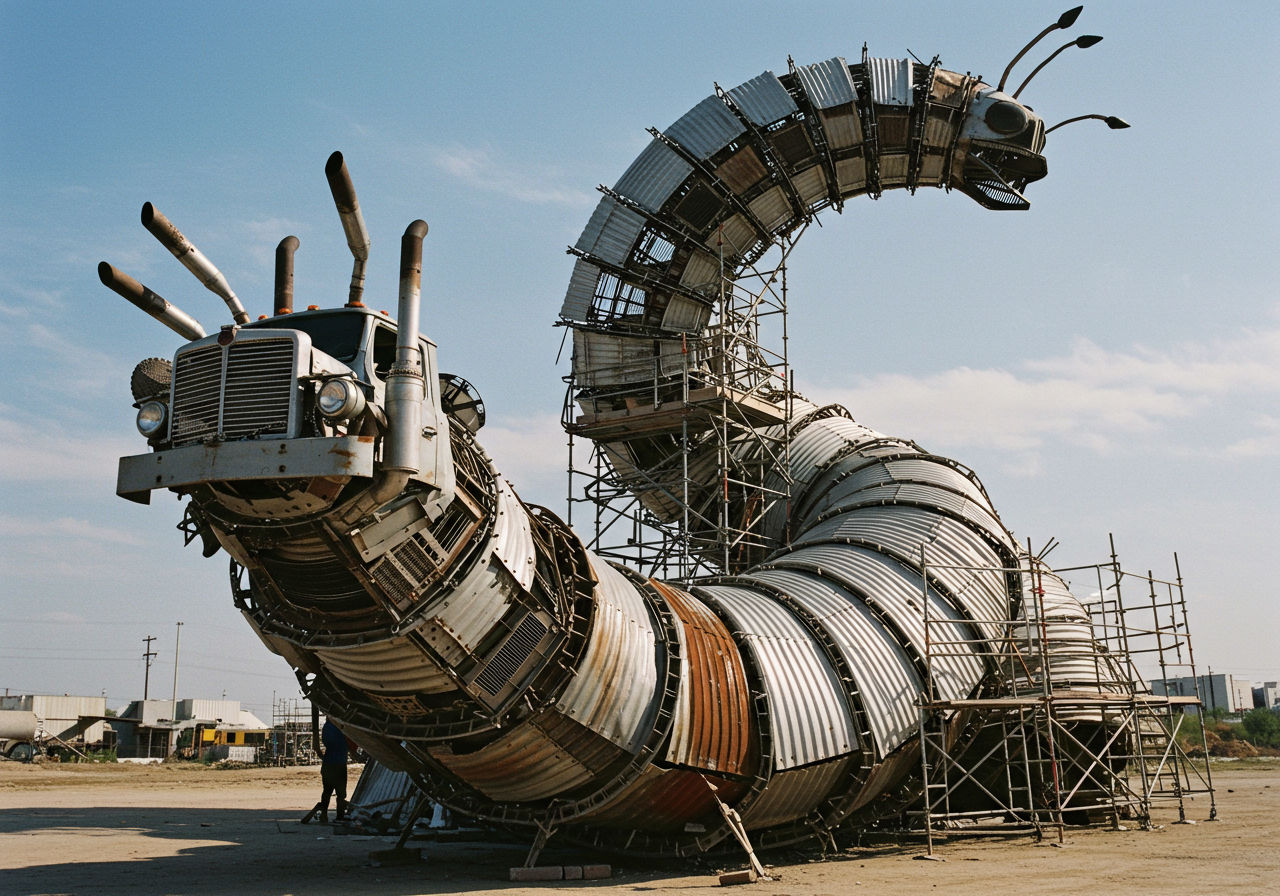 Burning Man Caterpillar Installation