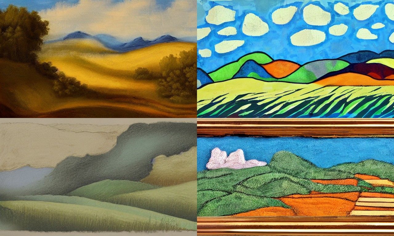 Landscape in the style of Visual Art