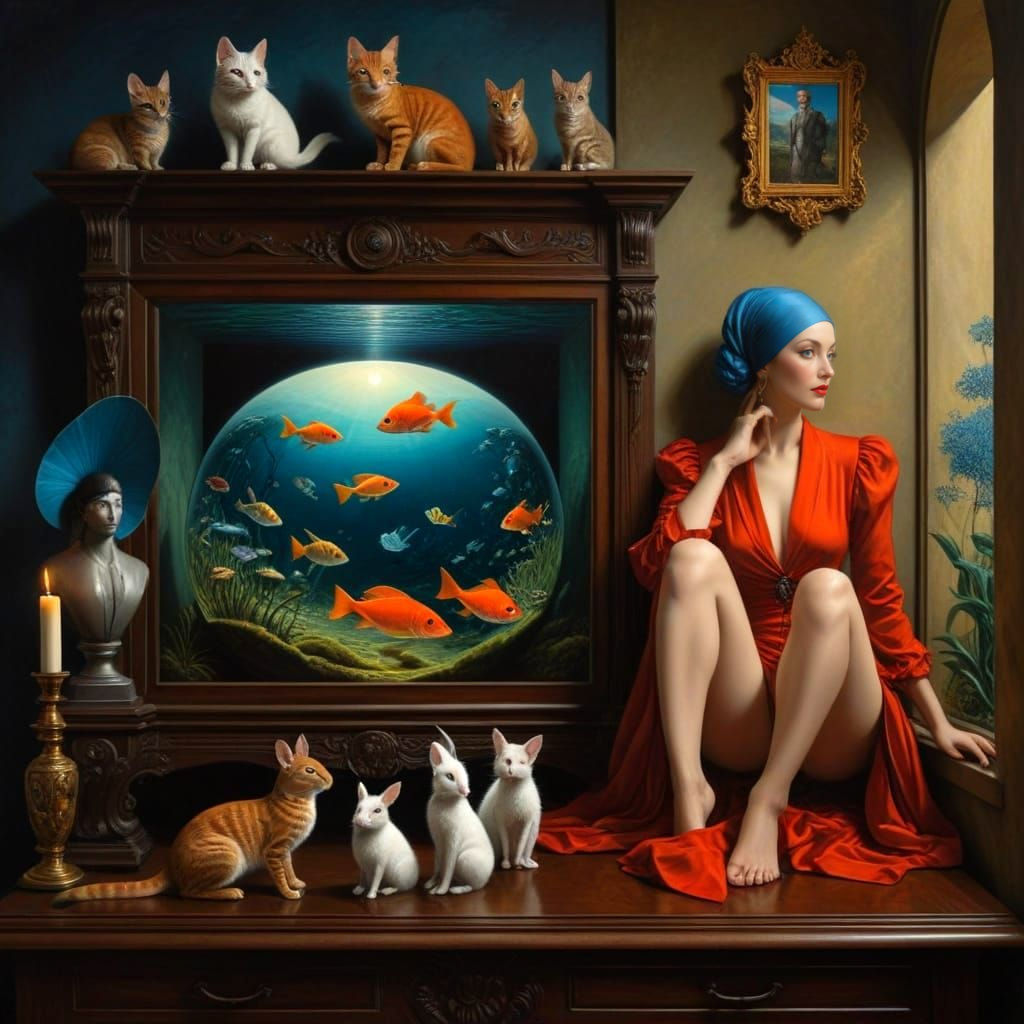 Charming Lady in Whimsical Wonderland, in High Definition