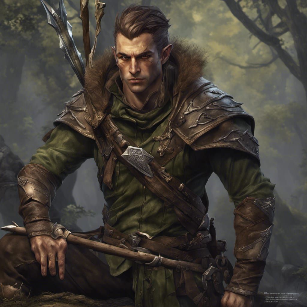 Male Wood Elf Ranger/Rogue Adventurer - AI Generated Artwork ...