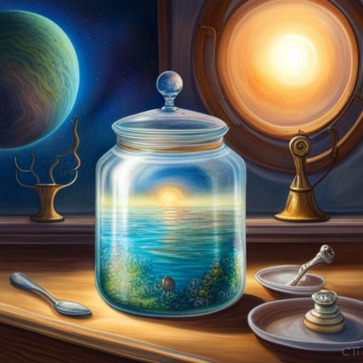 jar holding an Alien Underwater Habitab