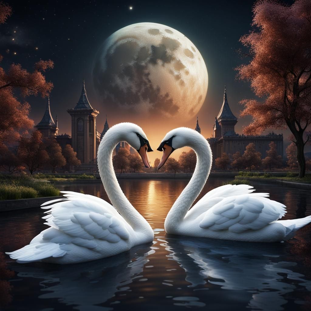 Swans In Love