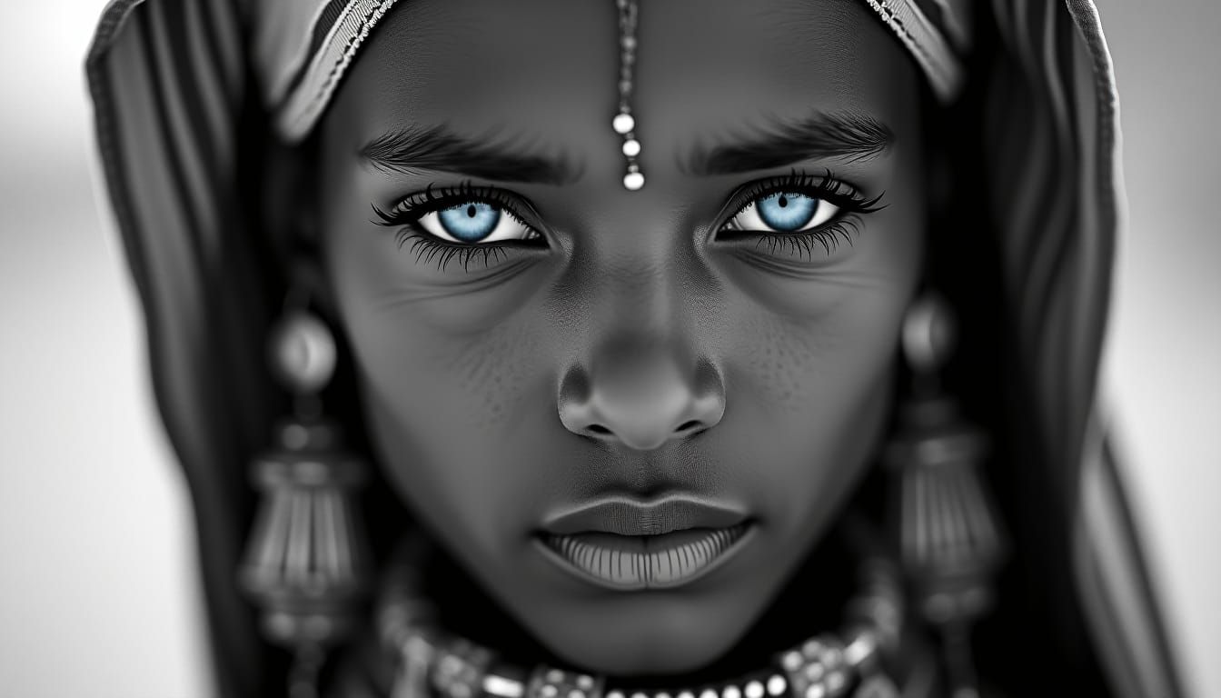 beautiful young woman from the Tuareg