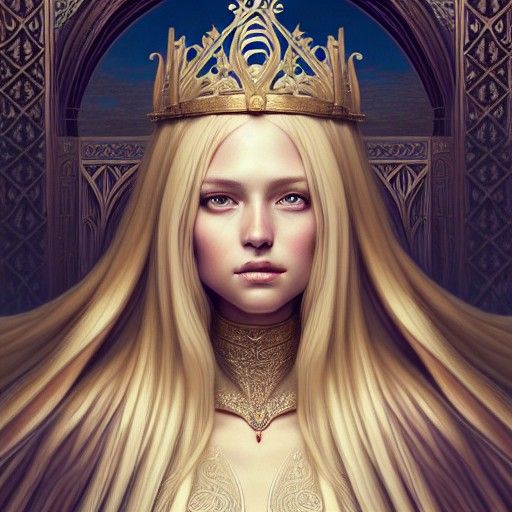 #11 no blur - a medieval princess with blonde hair - AI Generated ...