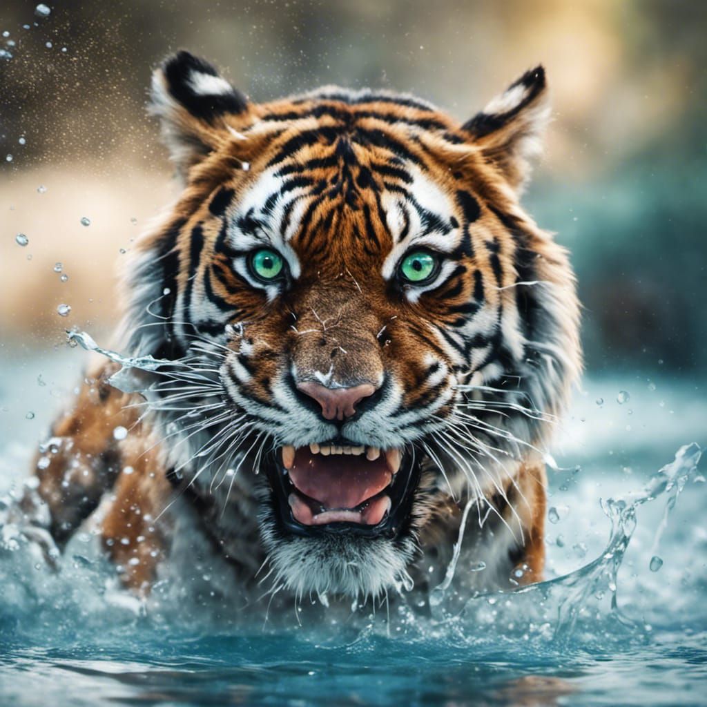 Emerald eyes tiger