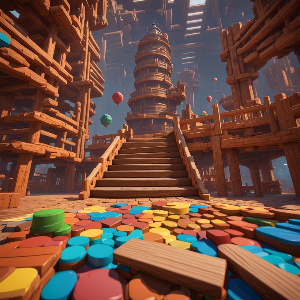 crazy tower tycoon, wooden planks, Lincoln logs