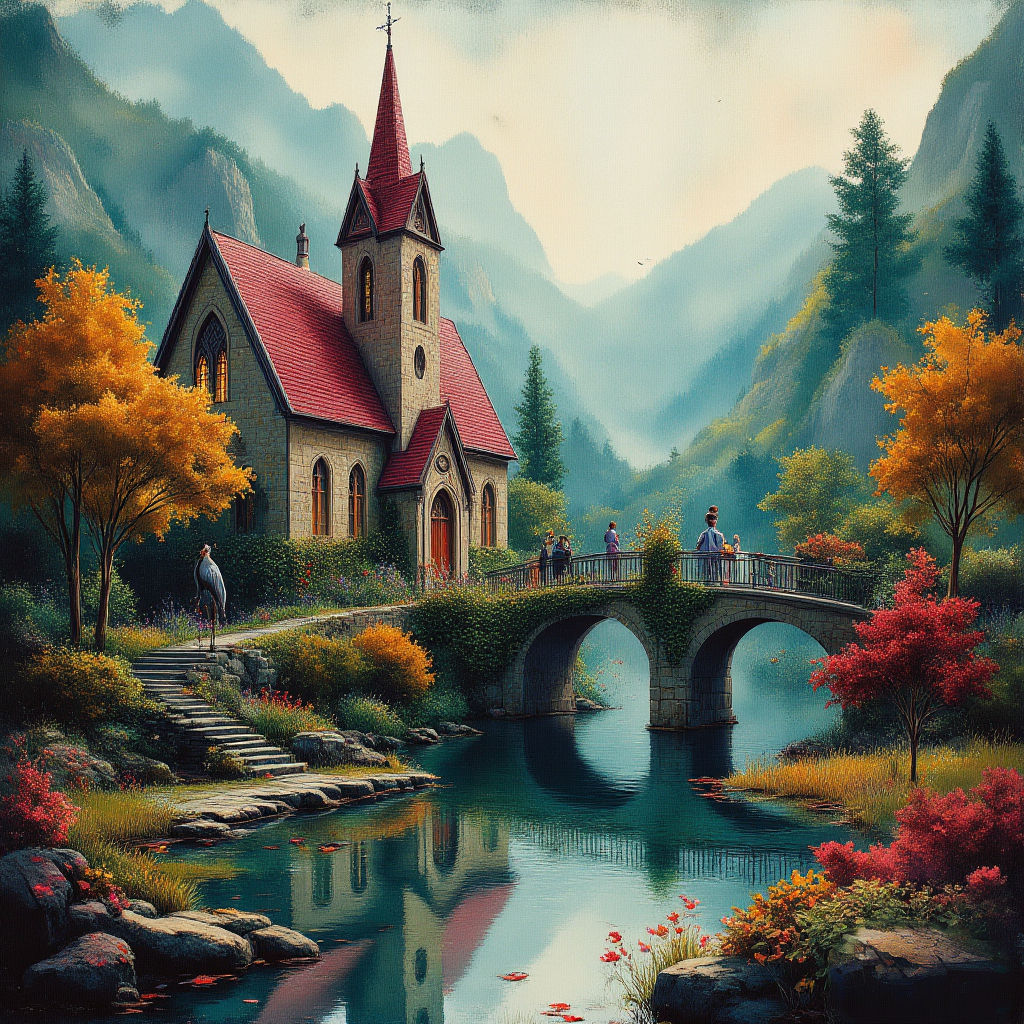 Small ornate medieval church #3