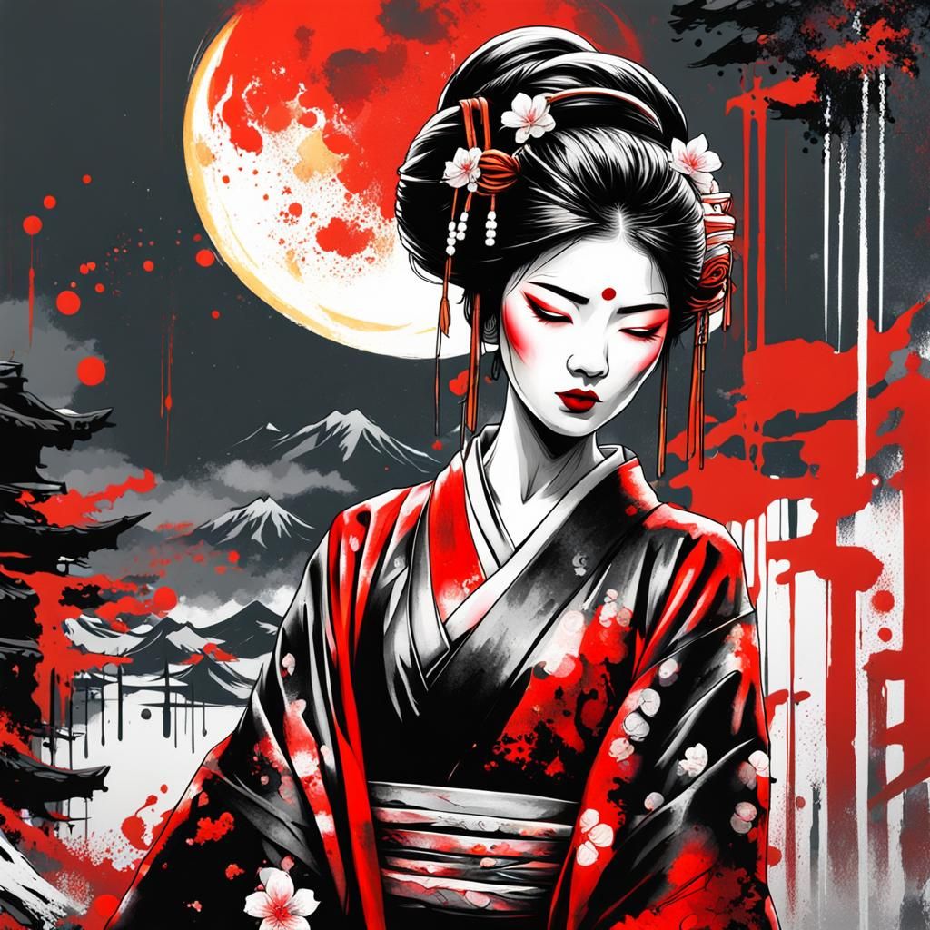 Geisha - AI Generated Artwork - NightCafe Creator