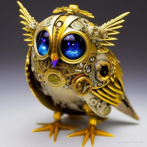 Steampunk owl  by @Likely Lost