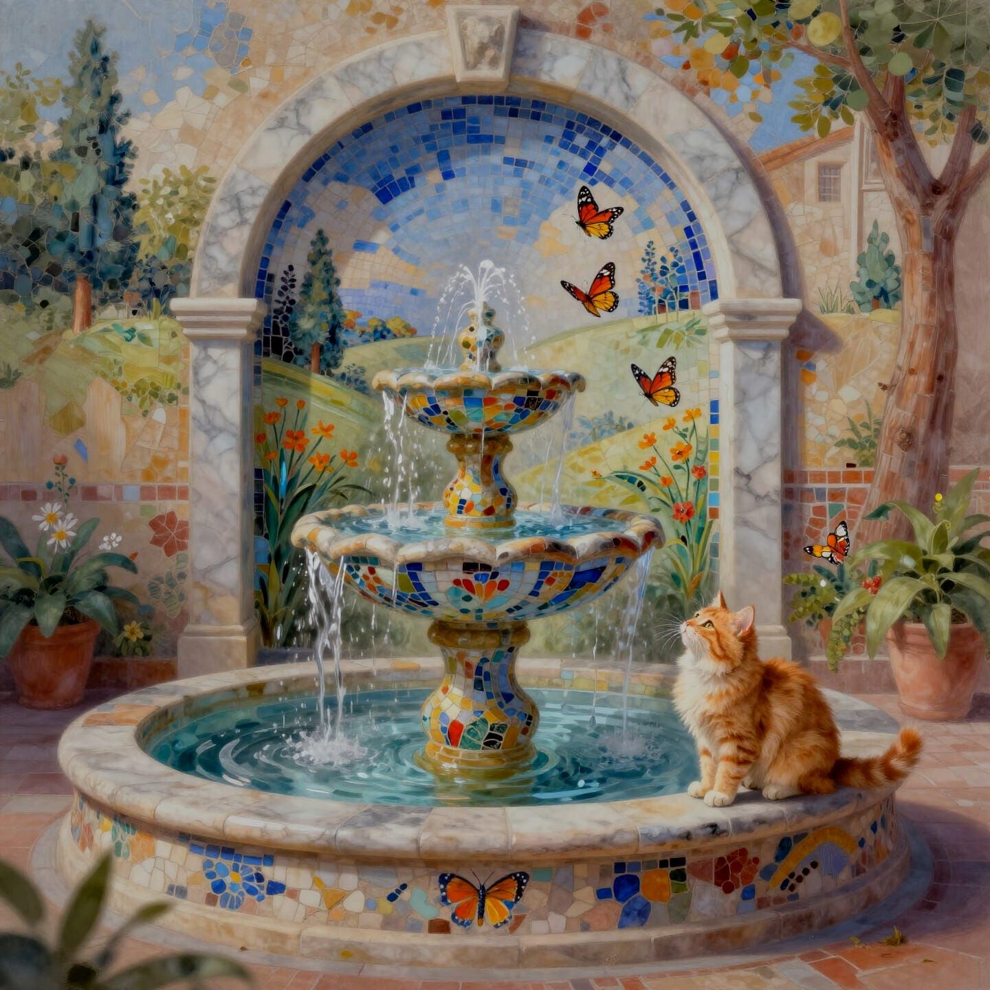 A cat's playing ground 🐾 🦋   by @Eve